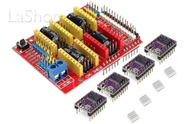 CNC Kit Para Arduino Shield + 4 X DRV8825 Modulos drives